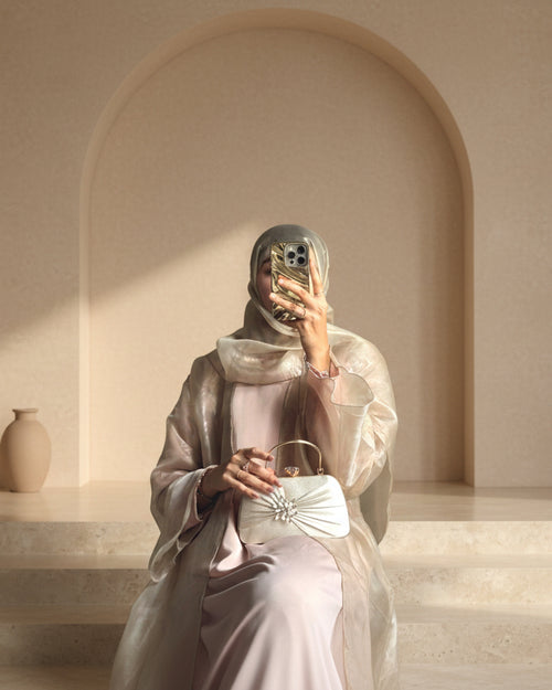 04 Hyacinth Blush Beige |  Bridgerton Abayas
