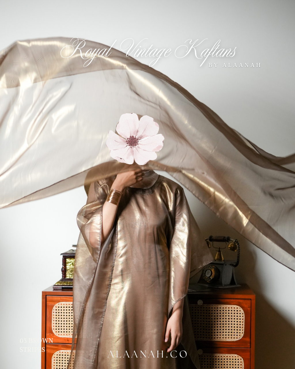 VK03 | Brown Stripes | Royal Vintage Kaftan