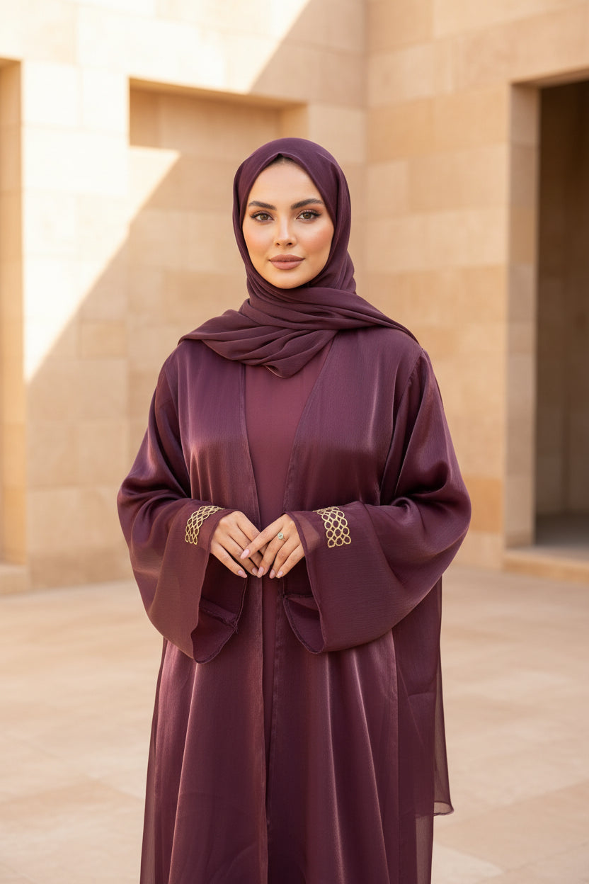 Abaya Henna Luxe | Burgundy