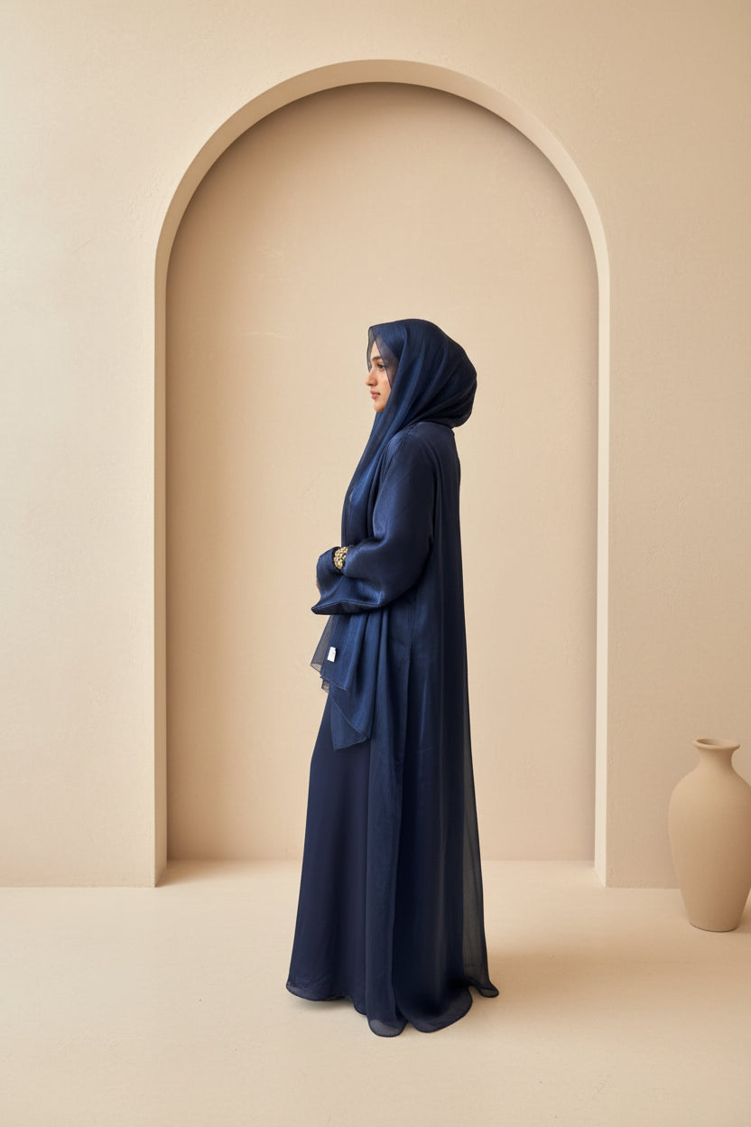 Abaya Miyah Luxe Navy Blue