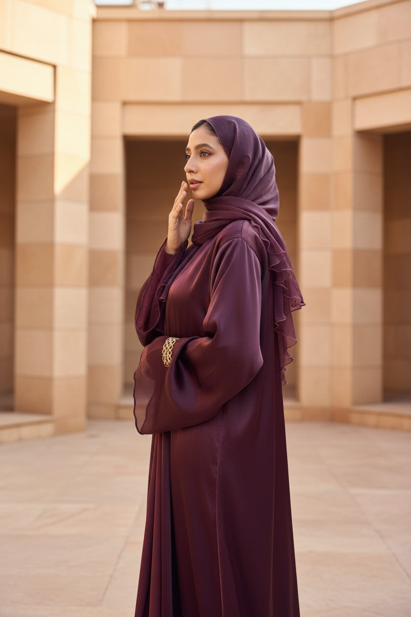 Abaya Henna Luxe | Burgundy