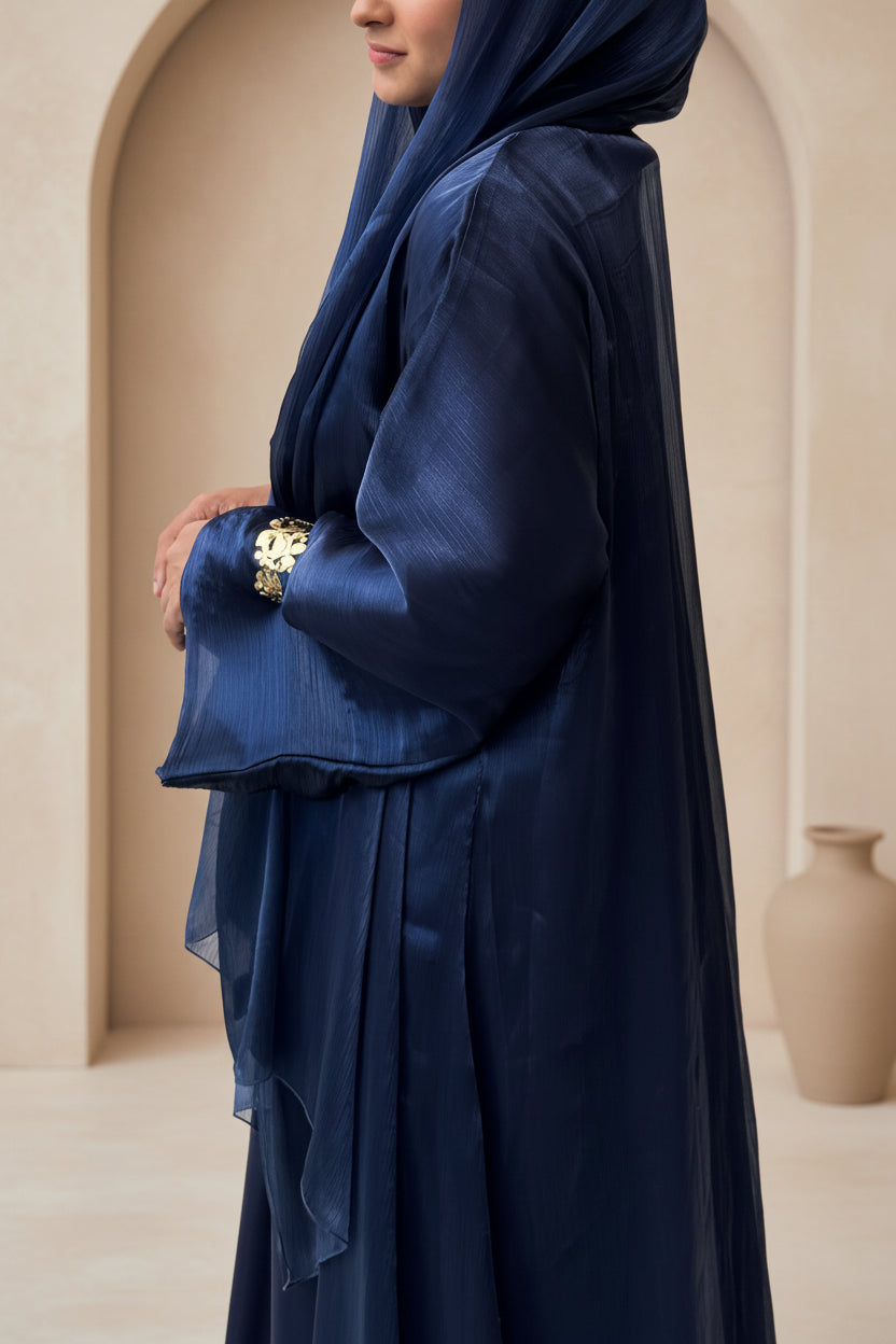 Abaya Miyah Luxe Navy Blue
