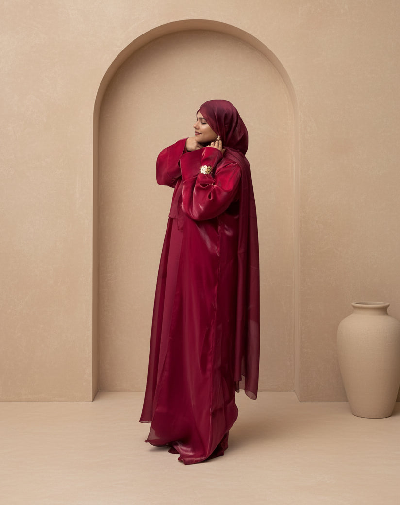 Abaya Miyah Luxe Red
