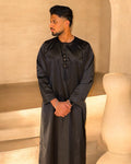 Armani Satin Emirati Thobe- Onyx