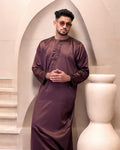 Armani Satin Emirati Thobe- Ruby