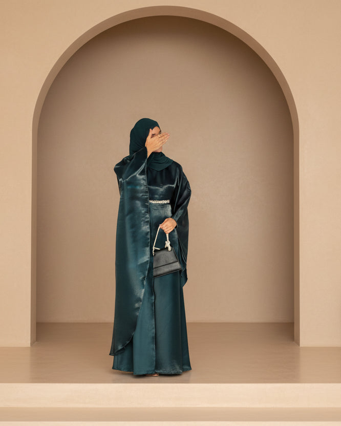 Hina Abaya - Emerald Green