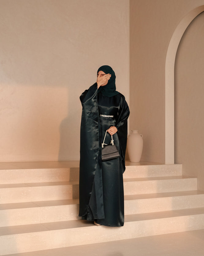 Hina Abaya - Emerald Green