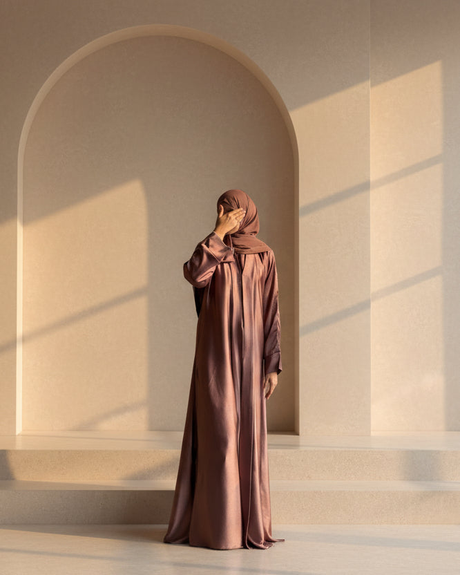 Abaya Safah- Mauve Pink