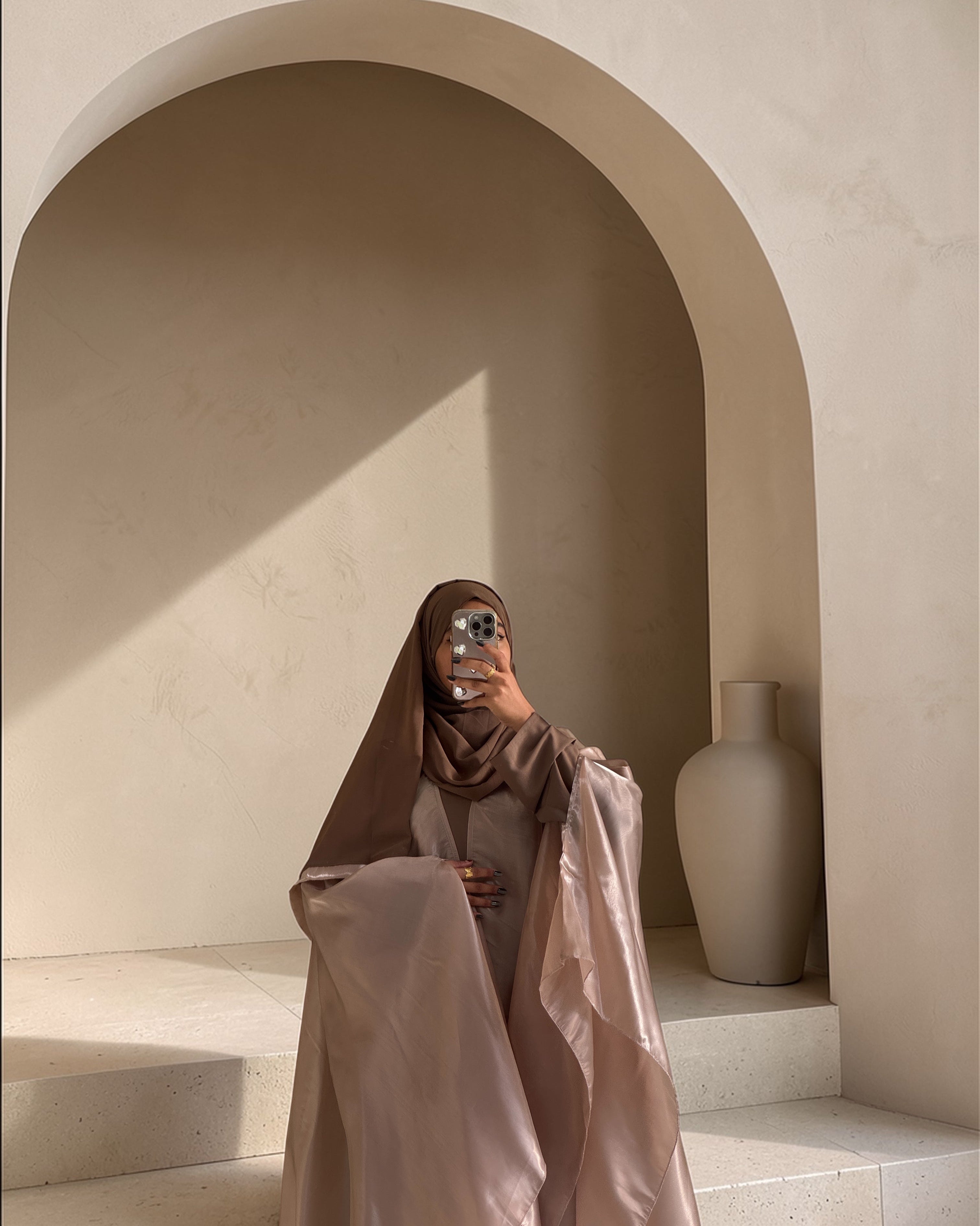 Abaya Imah Luxe- Champagne Beige