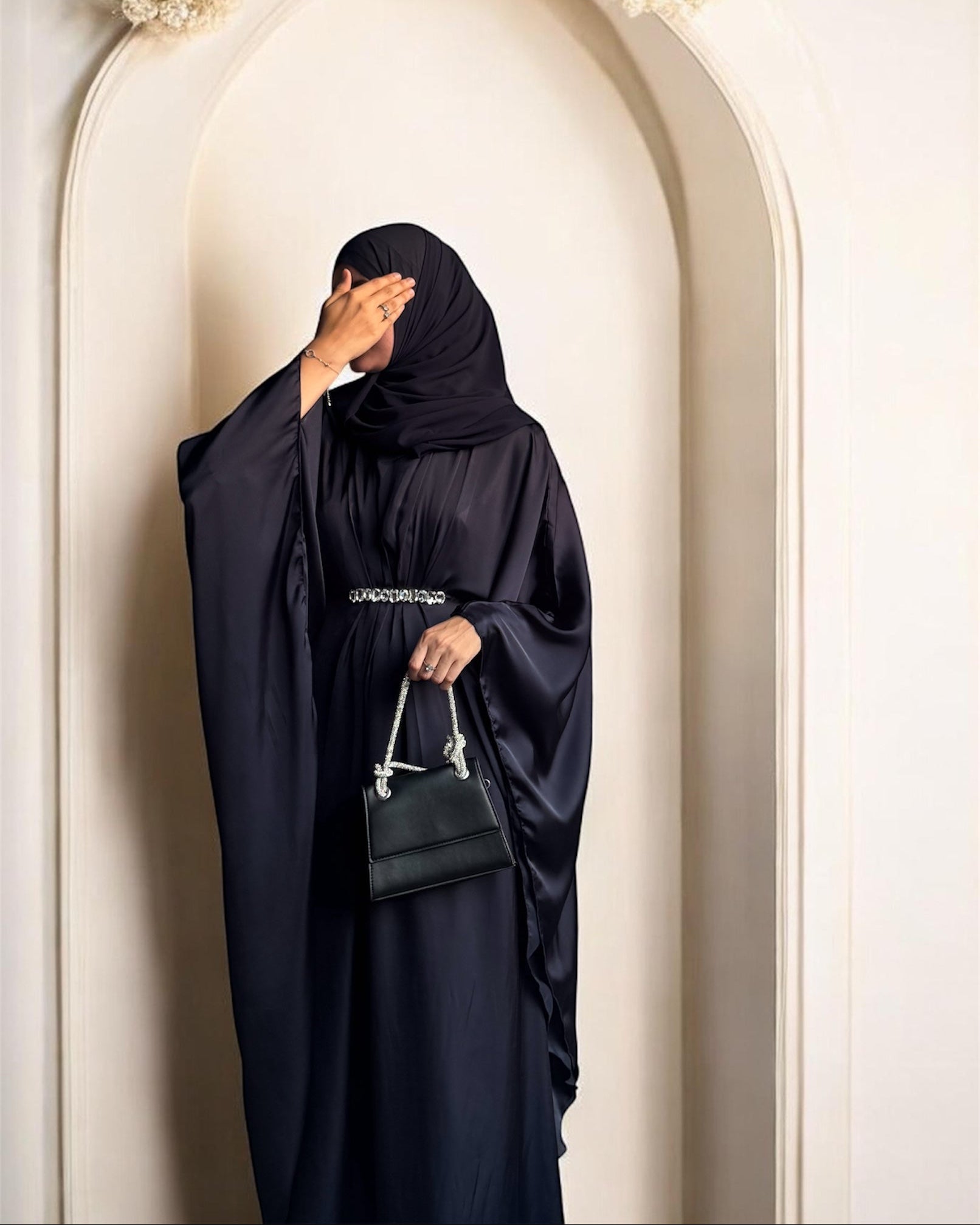 Hina Abaya- Navy Blue