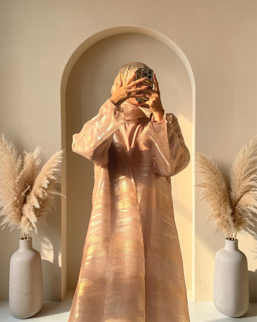 03 Cressida Pink Stripes | Bridgerton Abaya